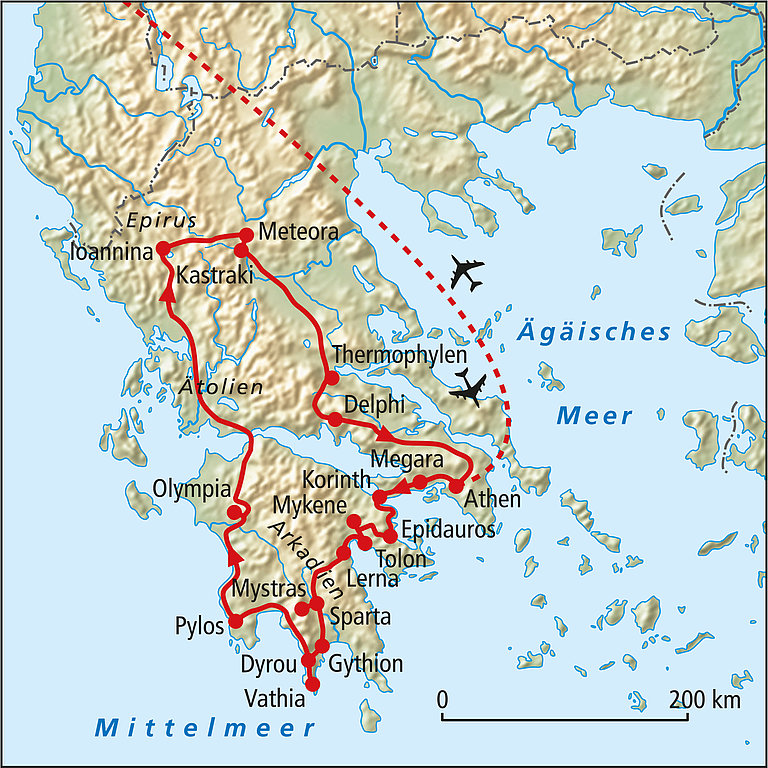 Griechenland Karte Städte : Griechenland Reiseziele Alle Regionen Auf